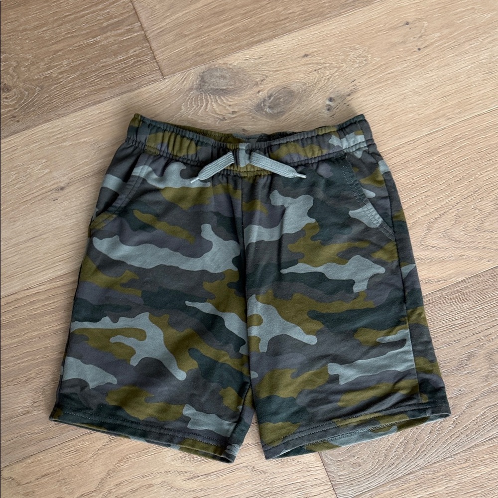 Cat & Jack Camo Drawstring Shorts - Olive, Gray, Black